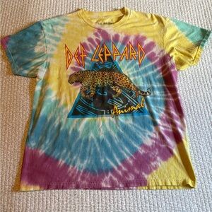 Def Leppard Tie-Dye Graphic T-Shirt - Multicolor